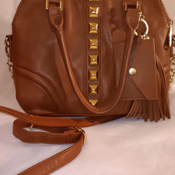 Steve Madden tan studded Crossbody Satchel - Picture 8 of 10